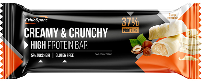 CREAMY&CRUNCHY BARRETTA PROTEICA BIANCO/NOCCIOLA 30 G - farmasconti.eu