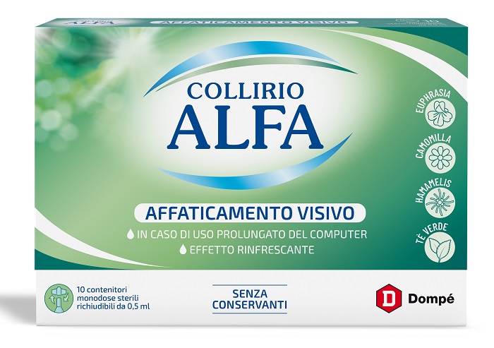 COLLIRIO ALFA AFFATICAMENTO VISIVO 10 PEZZI MONODOSE - farmasconti.eu