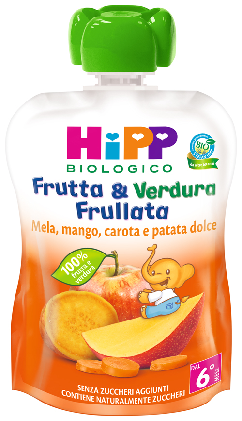 HIPP BIO FRUTTA & VERDURA MELA MANGO CAROTA PATATA DOLCE 90 G - farmasconti.eu