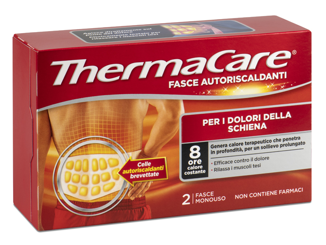 FASCIA AUTORISCALDANTE A CALORE TERAPEUTICO THERMACARE SCHIENA 2 PEZZI - farmasconti.eu