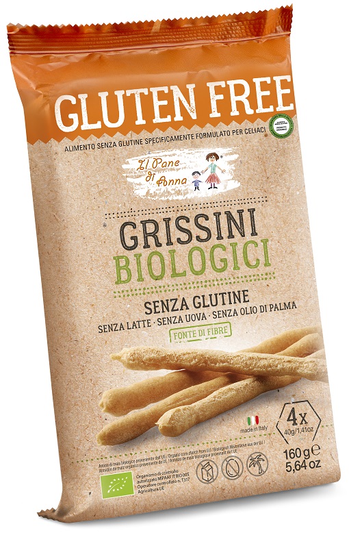 IL PANE DI ANNA GRISSINI BIOLOGICI 160 G - farmasconti.eu