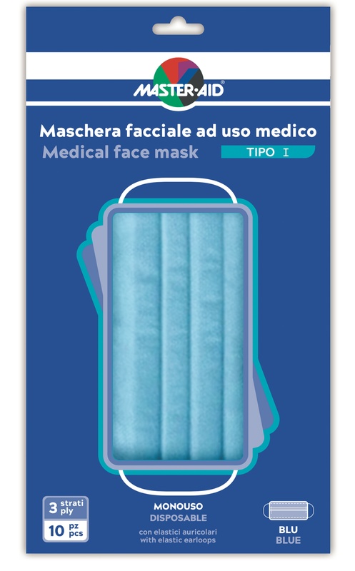 MASTER-AID MASCHERINA CHIRURGICA TIPO I MONOUSO 10 PEZZI - farmasconti.eu