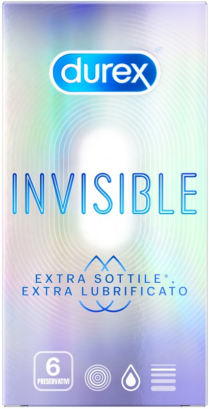 DUREX INVISIBLE EXTRA LUBRIFICATO 6 PEZZI - farmasconti.eu