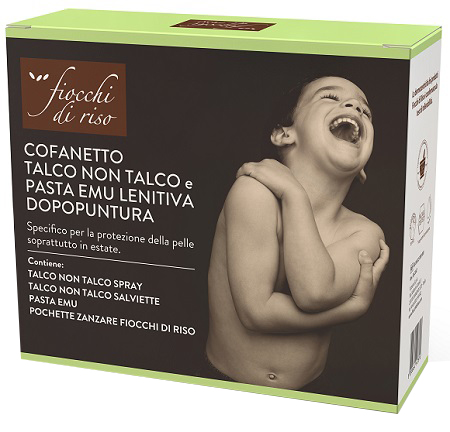 FIOCCHI DI RISO COFANETTO ZANZARE TALCO + PASTA EMU + TALCO NON TALCO SALVIETTE - farmasconti.eu