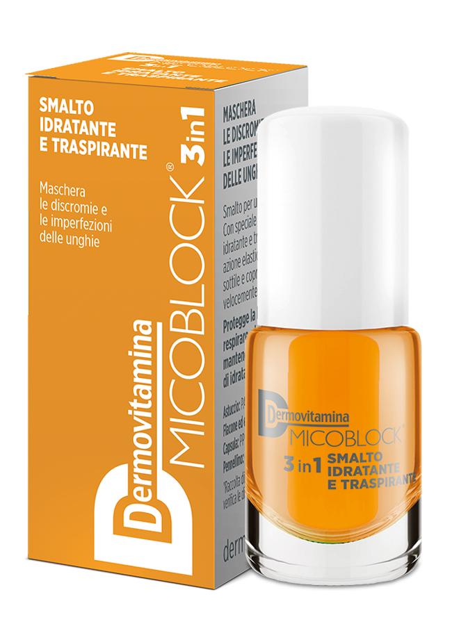 DERMOVITAMINA MICOBLOCK 3 IN 1 SMALTO IDRATANTE E TRASPIRANTE GIALLO 5 ML - farmasconti.eu
