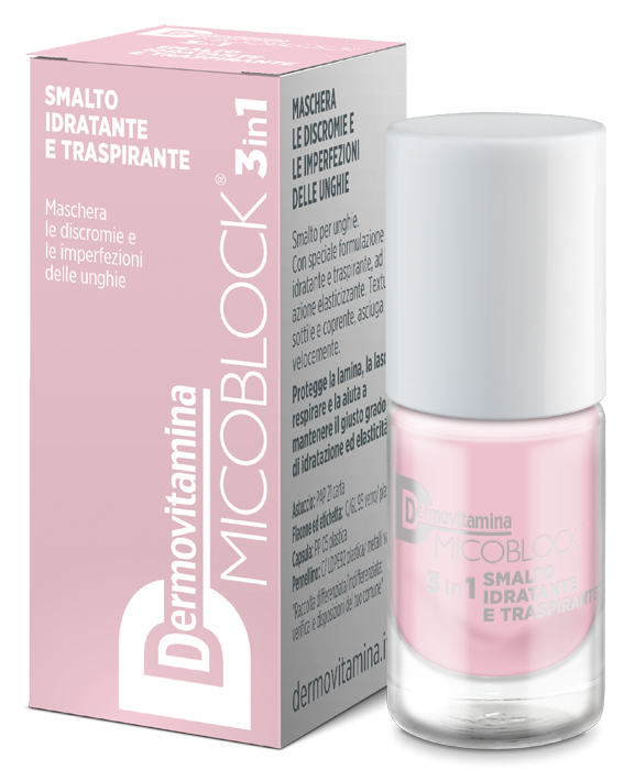 DERMOVITAMINA MICOBLOCK 3 IN 1 SMALTO IDRATANTE E TRASPIRANTE ROSA CHIARO 5 ML - farmasconti.eu