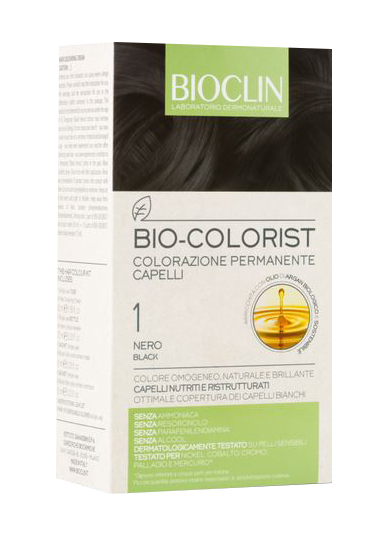 BIOCLIN BIO COLOR FAST&PERFECTION 1,0 NERO CREMA COLORANTE 60 ML + RIVELATORE IN CREMA 60 ML + BIO COLOR SHAMPOO 10 ML + BIO COLOR MASCHERA 10 ML - farmasconti.eu