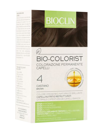 BIOCLIN BIO COLOR FAST&PERFECTION 4,0 CASTANO CREMA COLORANTE 60 ML + RIVELATORE IN CREMA 60 ML + BIO COLOR SHAMPOO 10 ML + BIO COLOR MASCHERA 10 ML - farmasconti.eu