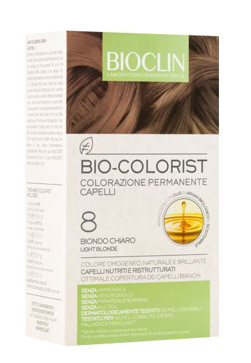 BIOCLIN BIO COLOR FAST&PERFECTION 8,0 BIONDO CHIARO CREMA COLORANTE 60 ML + RIVELATORE IN CREMA 60 ML + BIO COLOR SHAMPOO 10 ML + BIO COLOR MASCHERA 10 ML - farmasconti.eu