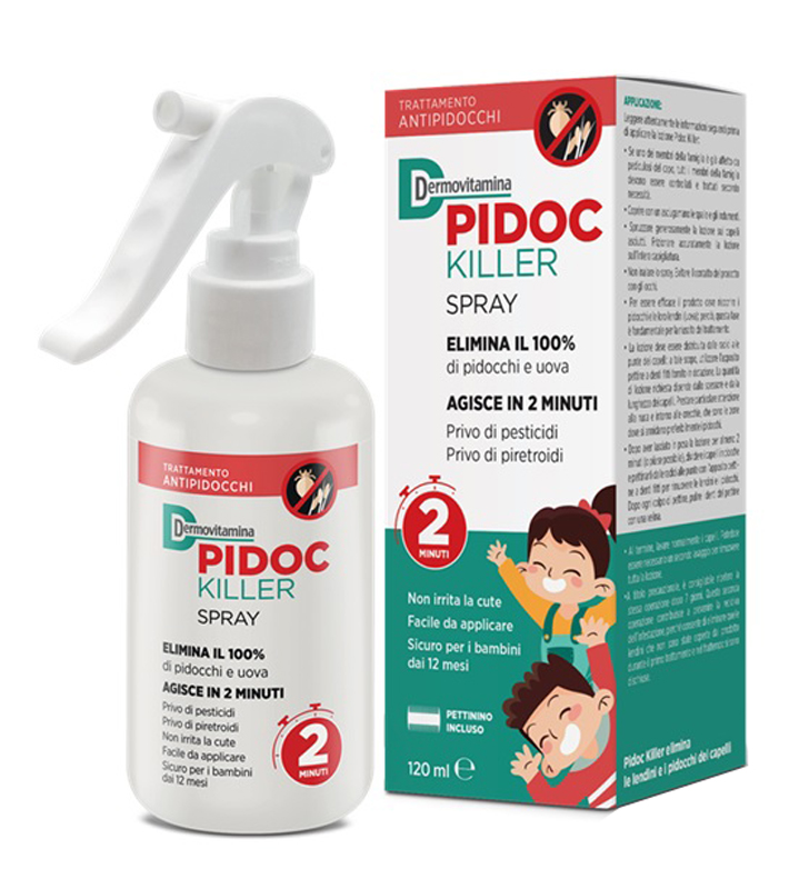 DERMOVITAMINA PIDOC KILLER SPRAY 120 ML PETTININO INCLUSO - farmasconti.eu