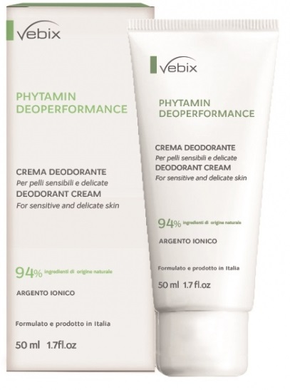 VEBIX PHYTAMIN E DEO PERFORMANCE CREMA DEO 72H-50ML SALI DI ARGENTO - farmasconti.eu