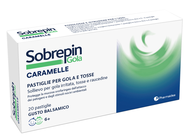 SOBREPIN GOLA CARAMELLE 20 PASTIGLIE GUSTO BALSAMICO - farmasconti.eu