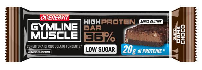 ENERVIT GYMLINE PROTEIN BAR 36% BARRETTA DARK CHOCOLATE 55 G - farmasconti.eu