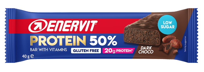ENERVIT SPORT PROTEIN BAR 50% BARRETTA DARK CHOCOLATE 40 G - farmasconti.eu