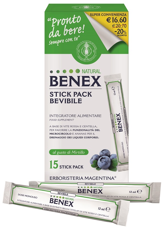 BENEX BEVIBILE 15 STICK DA 12 ML TAGLIO PREZZO - farmasconti.eu