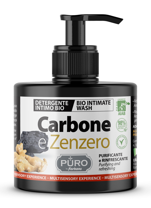 FORHANS PURO DETERGENTE INTIMO CARBONE & ZENZERO 250 ML - farmasconti.eu