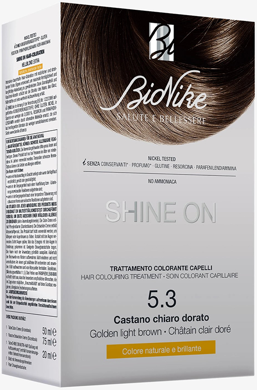 SHINE ON CASTANO CHIARO DORATO 5,3 FLACONE 75 ML + TUBO 50 ML - farmasconti.eu