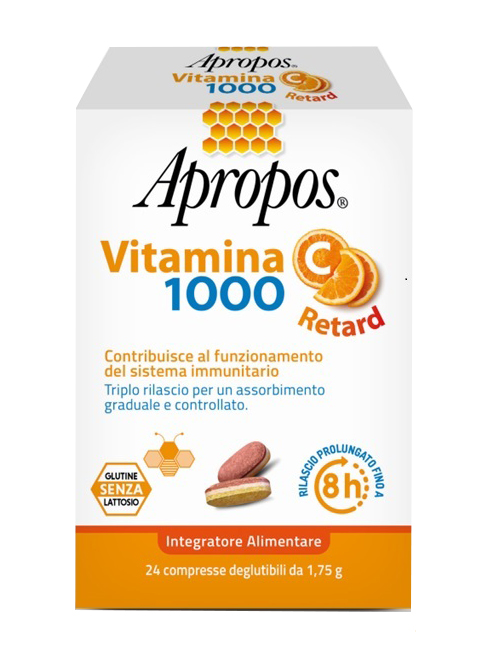 APROPOS VITAMINA C 1000 A RILASCIO PROLUNGATO 24 COMPRESSE DEGLUTIBILI - farmasconti.eu