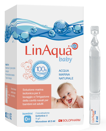 SOLUZIONE ISOTONICA PER LAVAGGI NASALI LINAQUA BABY 30 FLACONCINI MONODOSE 2ML - farmasconti.eu