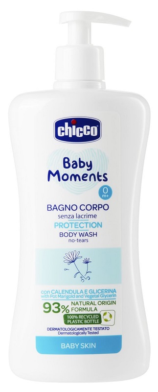 CHICCO BABY MOMENTS BAGNO CORPO SENZA LACRIME PROTECTION 500 ML - farmasconti.eu