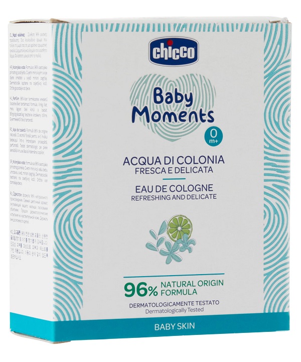 CHICCO BABY MOMENTS ACQUA DI COLONIA FRESCA E DELICATA 100 ML - farmasconti.eu
