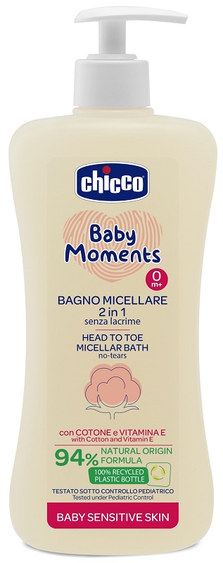 CHICCO BABY MOMENTS BAGNO CORPO CAPELLI MICELLARE 500 ML - farmasconti.eu