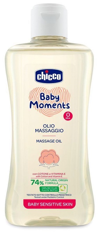 CHICCO BABY MOMENTS OLIO MASSAGGIO SENSITIVE 200 ML - farmasconti.eu