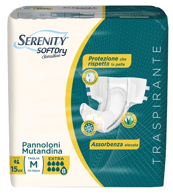PANNOLONE MUTANDINA SERENITY SD SENSITIVE EXTRA M 15 PEZZI - farmasconti.eu