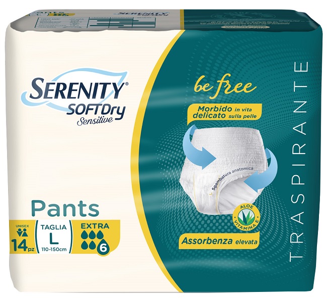 SERENITY PANTS SD SENSITIVE BE FREE EXTRA L 14 PEZZI - farmasconti.eu