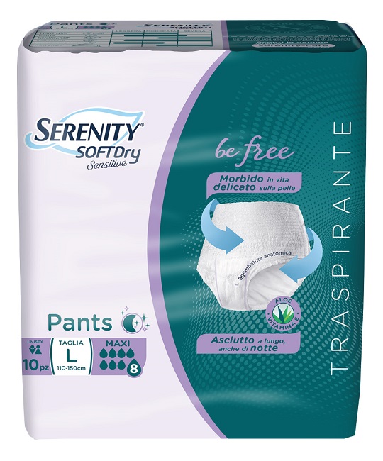 SERENITY PANTS SD SENSITIVE BE FREE MAXI L 10 PEZZI - farmasconti.eu
