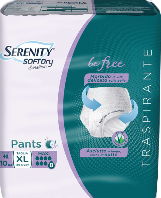 SERENITY PANTS SD SENSITIVE BE FREE MAXI XL 10 PEZZI - farmasconti.eu