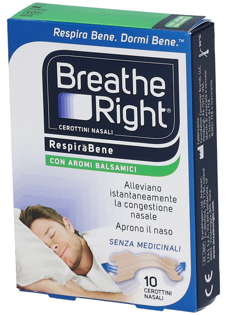 CEROTTI NASALI BREATHE RIGHT BALSAMICI 10 PEZZI - farmasconti.eu