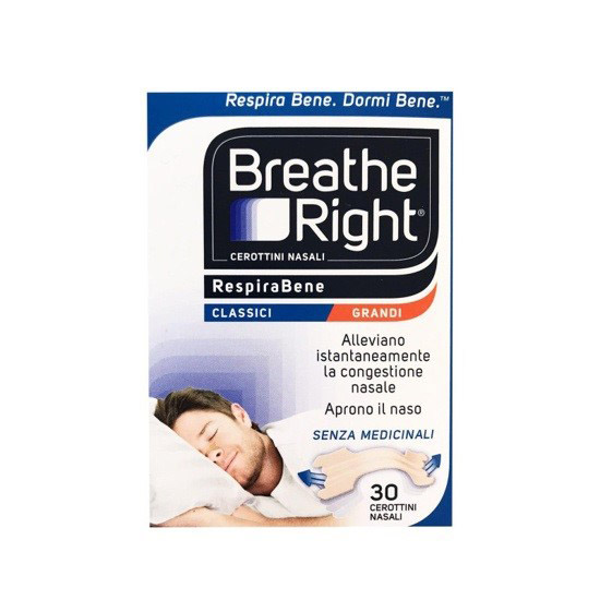 CEROTTI NASALI BREATHE RIGHT CLASSICI GRANDI 30 PEZZI - farmasconti.eu
