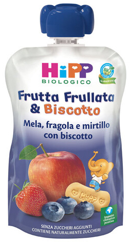 HIPP BIO FRUTTA FRULL&BISCOTTO MELA FRAGOLA MIRTILLO BISCOTTO 90 G - farmasconti.eu