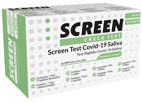 SCREEN TEST ANTIGENICO RAPIDO AUTODIAGNOSTICO COVID-19 SARS-COV-2 CAMPIONI SALIVARI SELFTEST COVID SALIVA SCREEN - farmasconti.eu