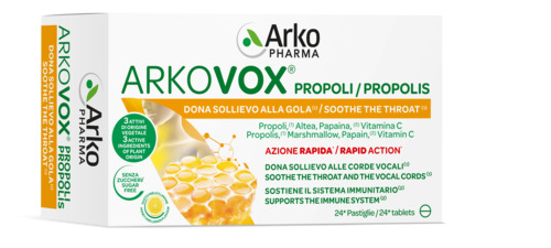 ARKOVOX PROPOLI MIELE/LIMONE 24 COMPRESSE - farmasconti.eu