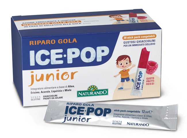RIPARO GOLA ICE POP JUNIOR 20 STICK PACK - farmasconti.eu