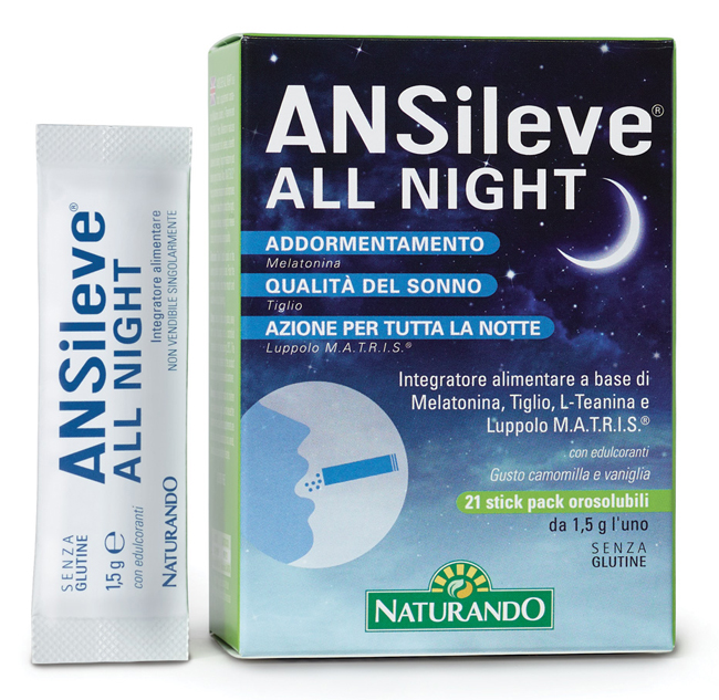 ANSILEVE ALL NIGHT 21 STICK PACK OROSOLUBILI - farmasconti.eu