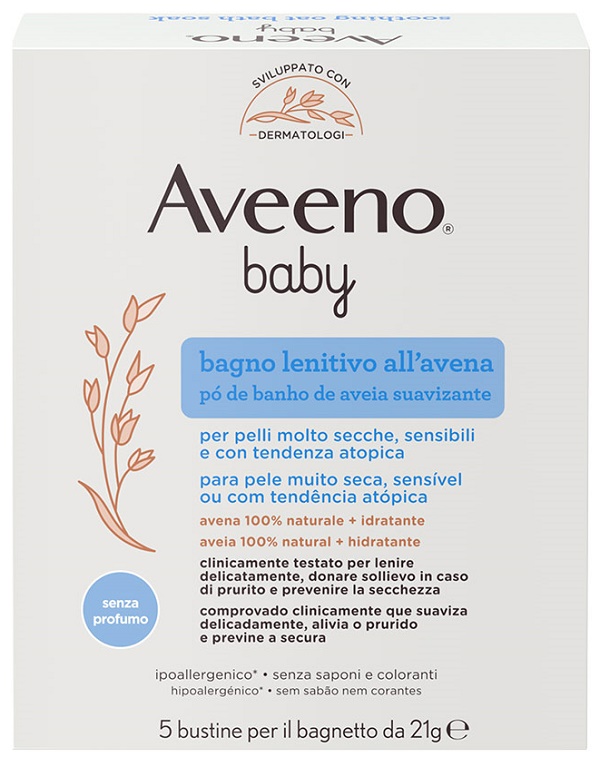 AVEENO BABY COLLOIDAL POLVERE BAGNO 5 X 21 G - farmasconti.eu