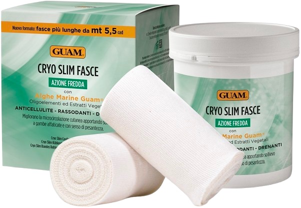 GUAM CRYO SLIM FASCE ANTICELLULITE RASSODANTI DRENANTI 2 PEZZI - farmasconti.eu