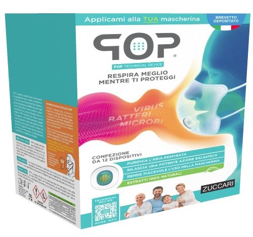 POP TECHNICAL DEVICE 12 DISPOSITIVI ADESIVI PROFUMA E PURIFICA MASCHERINA - farmasconti.eu