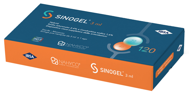 SIRINGA INTRA-ARTICOLARE SINOGEL 2,4% ACIDO IALURONICO + 1,6% CONDROITINA SODICA 3ML + 1 AGO - farmasconti.eu