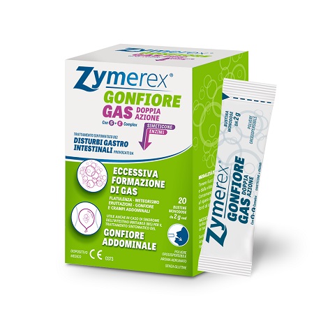 ZYMEREX GONFIORE GAS DOPPIA AZIONE CON S+E COMPLEX 20 BUSTINE MONODOSE DA 2 G - farmasconti.eu