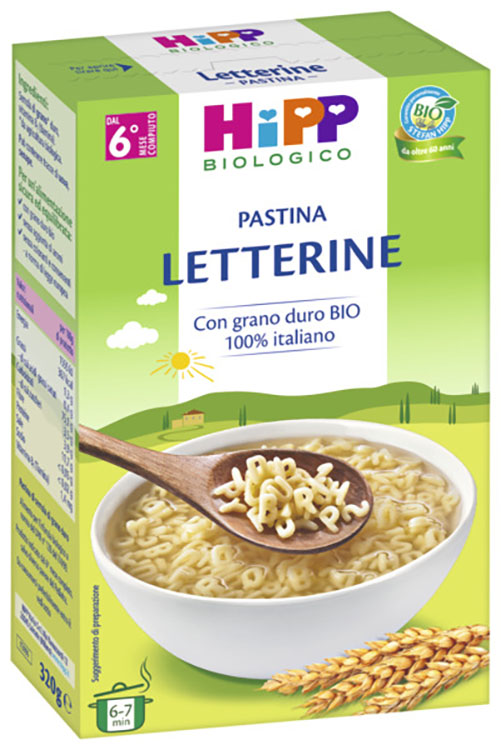 HIPP BIO PASTINA LETTERINE 320 G - farmasconti.eu