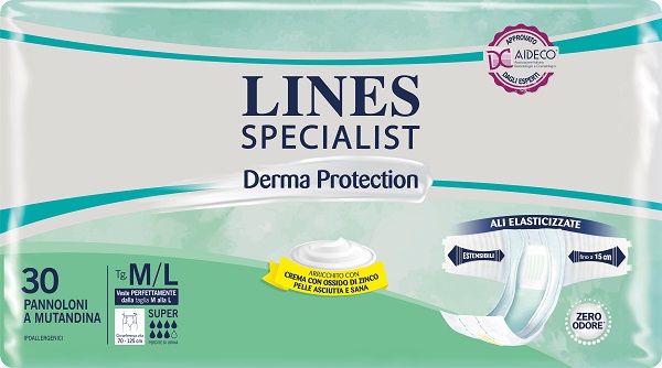 PANNOLONE A MUTANDINA LINES SPECIALIST DERMA SUPER M/L 30 PEZZI - farmasconti.eu