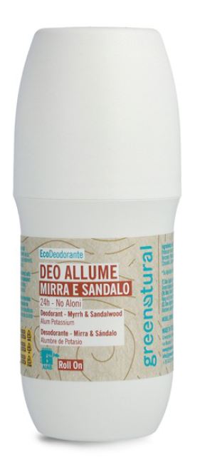 GREENATURAL DEO ALLUME ROLL-ON MIRRA E SANDALO AIAB 75 ML - farmasconti.eu