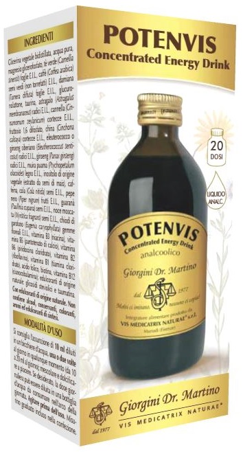 POTENVIS CONCENTRATED ENERGY DRINK LIQUIDO ANALCOOLICO 200 ML - farmasconti.eu