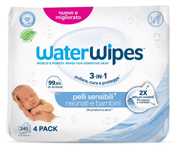 WATERWIPES BIO 4 X 60 PEZZI - farmasconti.eu