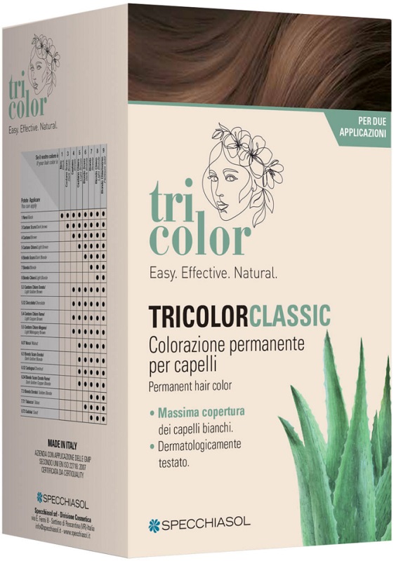 TRICOLOR CLASSIC 7 BIONDO 2 TUBI 50 ML + 2 SHAKER 50 ML + 4 BUSTINE 8 ML - farmasconti.eu