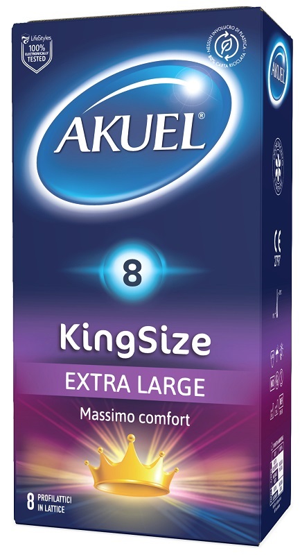 PROFILATTICO AKUEL KING SIZE EXTRA LARGE 8 PEZZI - farmasconti.eu